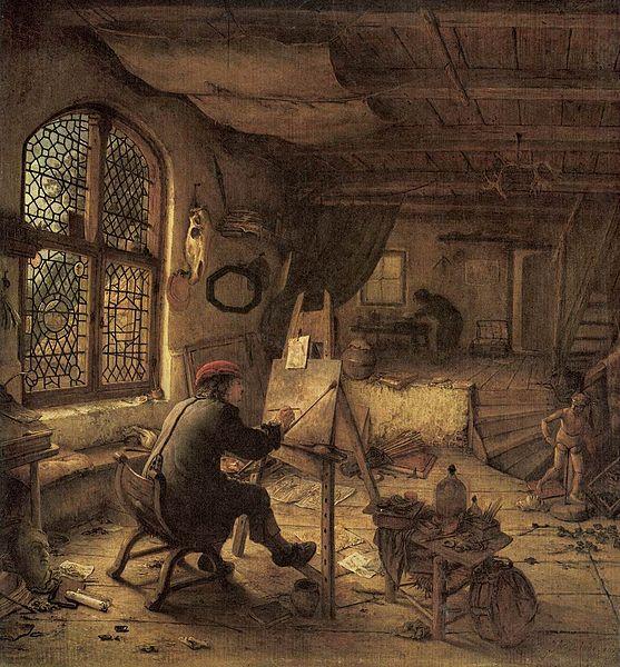 Adriaen van ostade The Painter in His Studio France oil painting art